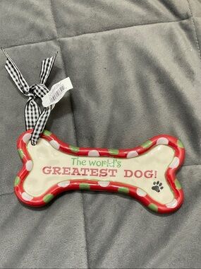 Grasslands Road Personalizable Dog Bone Ornament NWT
